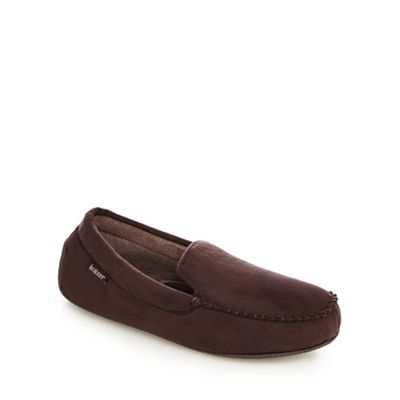 Totes Dark brown 'Pillowstep' moccasin slippers